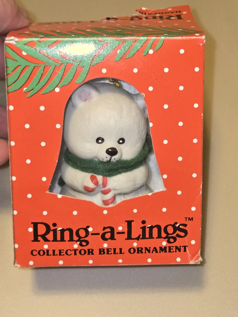 White Bear Ring A Lings Collector Bell Ornament